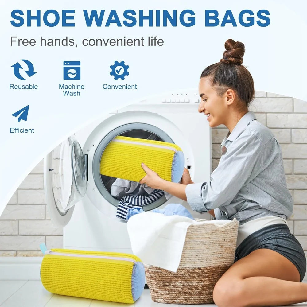 TidyKiks™ - Shoe Washing Bag For Laundry To Keep Sparkly Clean Shoes!