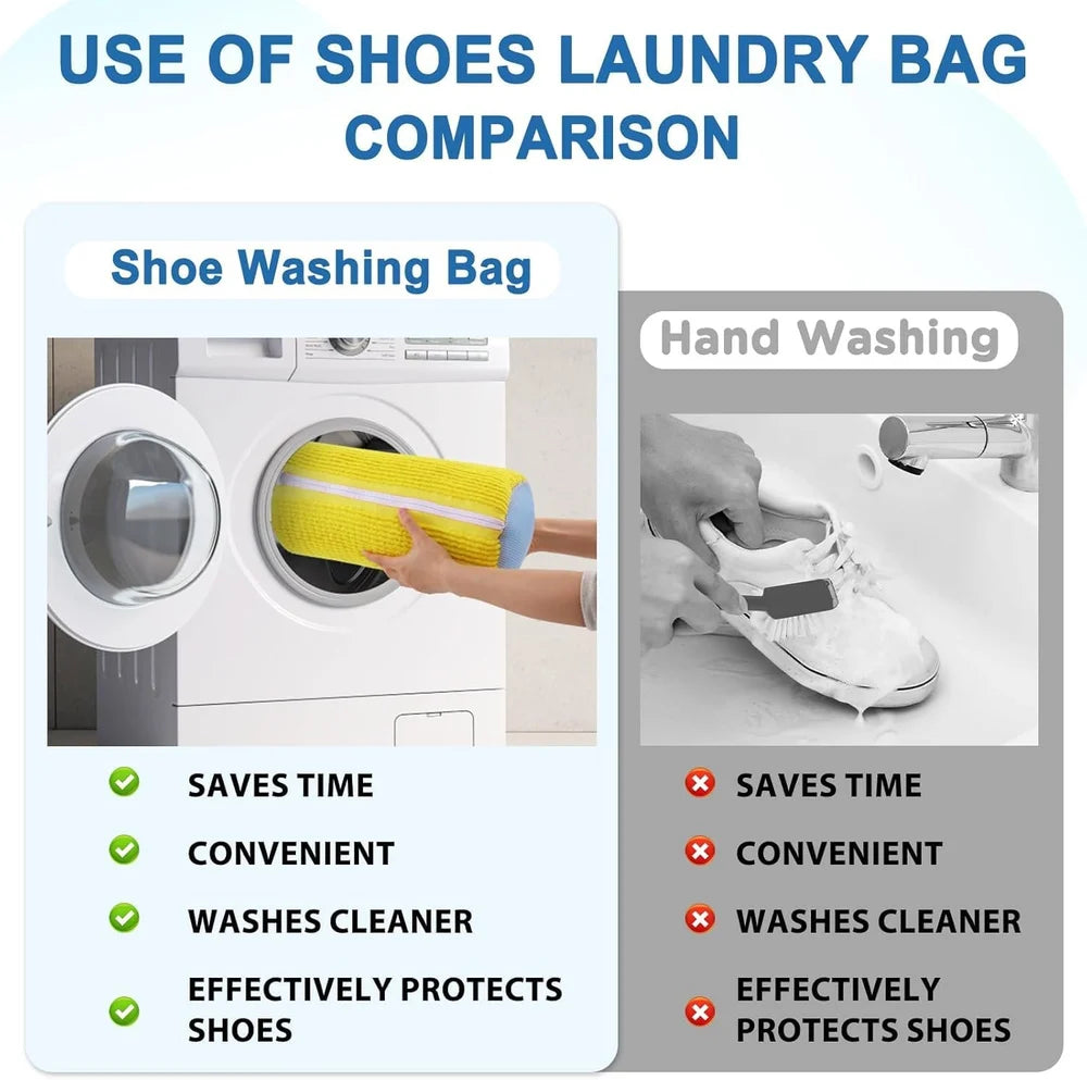 TidyKiks™ - Shoe Washing Bag For Laundry To Keep Sparkly Clean Shoes!