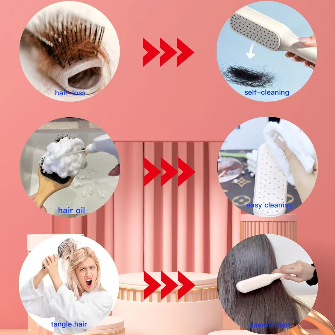 CleanPro™ Self Cleaning Hair Brush