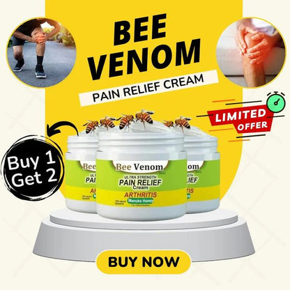 (Pack of 3) BeeTherapy™ Bee Venom Pain Relief Cream | Buy 1 Get 2 Free 🔥