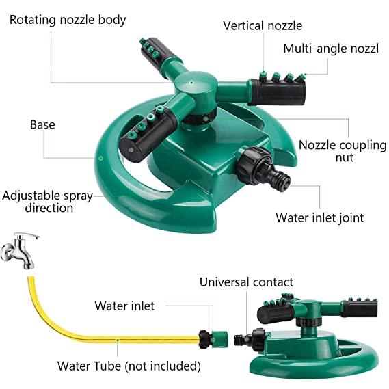 Automatic 360 Degree Rotating Adjustable Water Sprinkler